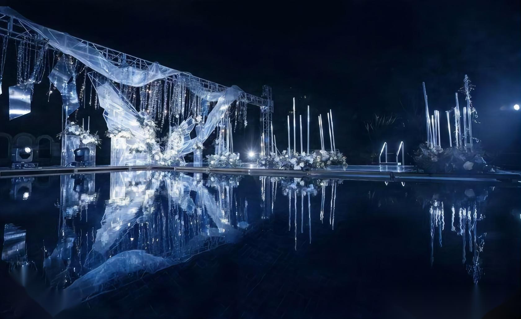 Acrylic Wedding Platform Swimming Pool Transparent Glass Stage from ...