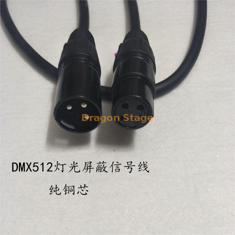 DMX512 Stage Lighting Signal Line, Three Core XLR Male Bus Control Line, Power Amplifier Moving Head Lamp Connection Line