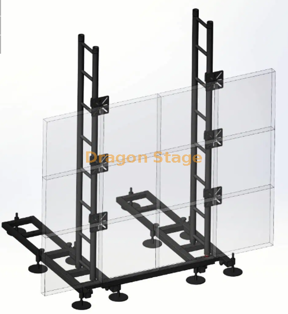 Aluminum Led Wall Stack Truss System Frame 3.5x1.5m