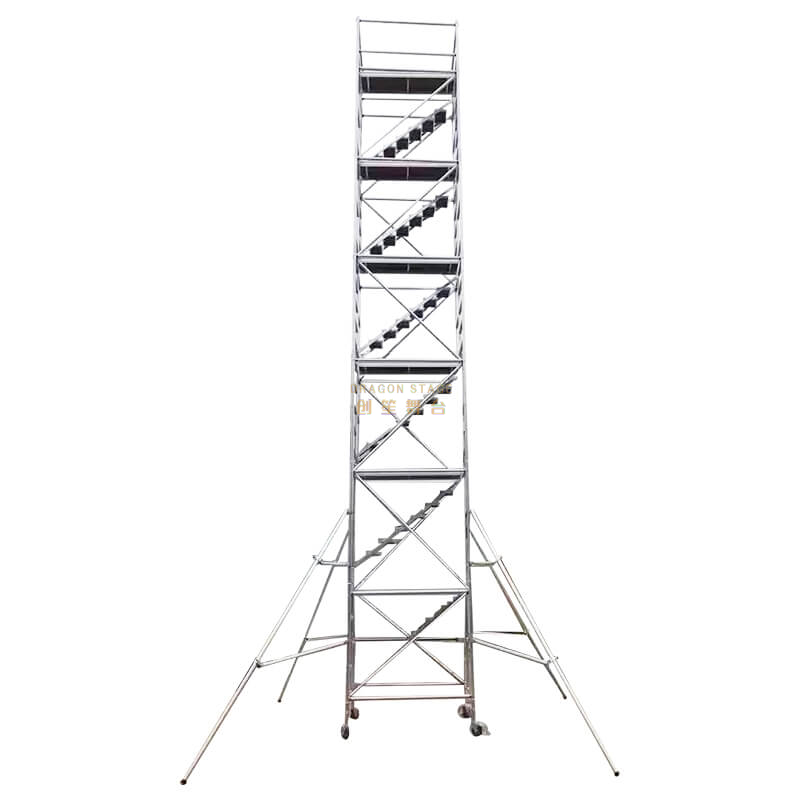Mobile tower fence with 45 degree ladder