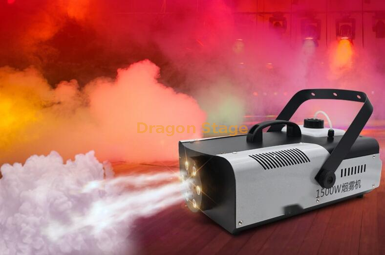 Best Commercial 1500W 1000W Fog Machine for Wedding Continuous Spray LED Remote Control Wire Control Constant Temperature LED Colorful Fog Machine 