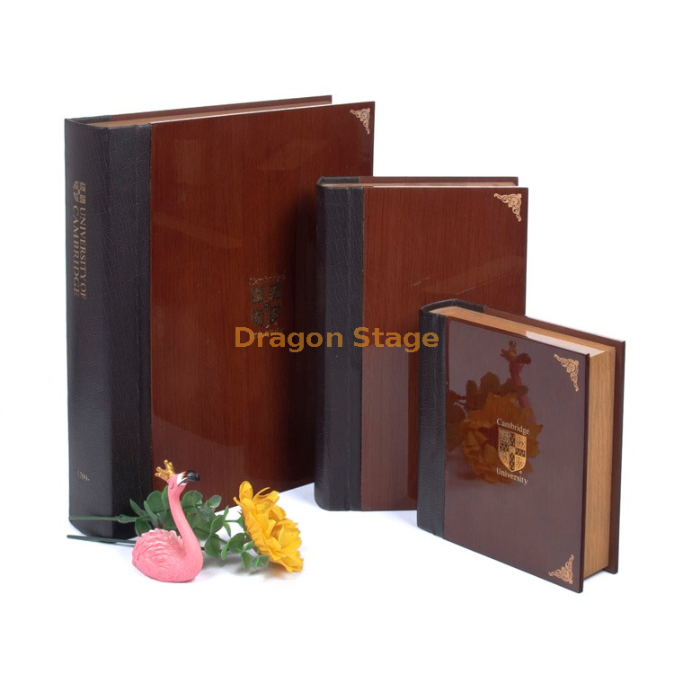 KSA Jeddah season High Grade Luxury Wooden Book Shape Gift Packaging Box Set