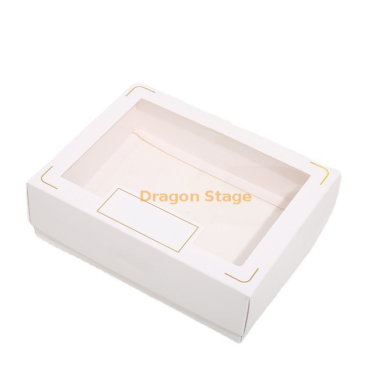 Wholesale White Snack Paper Clear Cake Boxes Transparent Cake Box Pastry Packaging Boxes