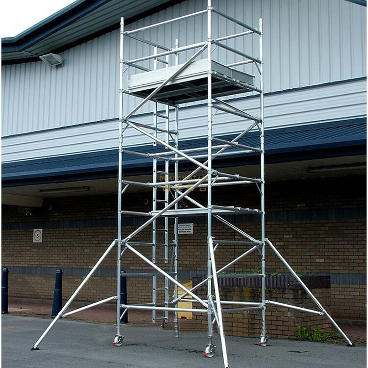 Mobile Portable Double Climb Ladder Scaffolding for Sale 5.22m from