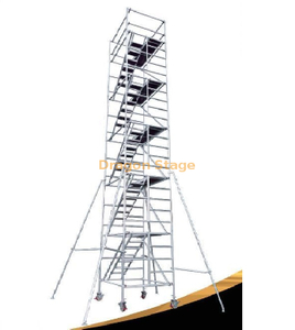 1.35x2x12.67m Aluminum Board Double scaffolding with 45degree ladder