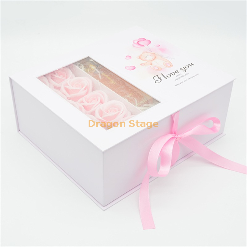 Large Perfume Gift Set Packaging Box With Ribbon