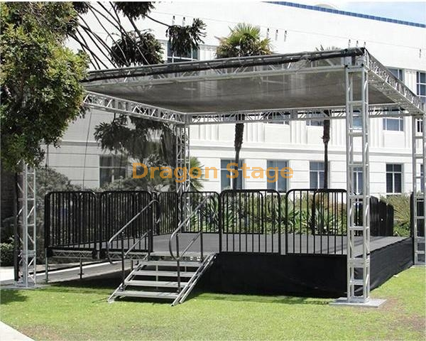 Aluminum Event Stage System With Roof Truss For Concert 32x20ft Panel ...