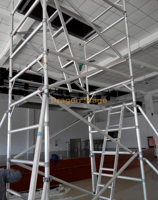 Aluminum Scaffolding With Hang Ladder, How To Hang A Ladder From The Garage Ceiling