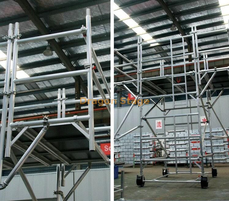 Popular EN1004 certification indoor aluminum scaffold tower for agent