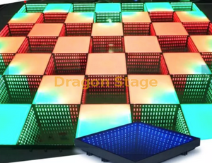 Outdoor Event DMX Remote Panel LED Light Interact Dance Tile for Night Club Wedding Stage DJ Church Palace Hall Restaurant 4x4m 2in1
