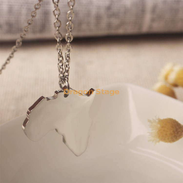 Stainless Steel Custom African Map Necklace Personalized Pedant Hot ...